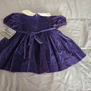 NWT,Purple Velvet Baby Dress
